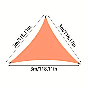 Beautiful Music háromszög alakú kültéri napellenző poliészter anyag, vízálló 1000-2000 mm