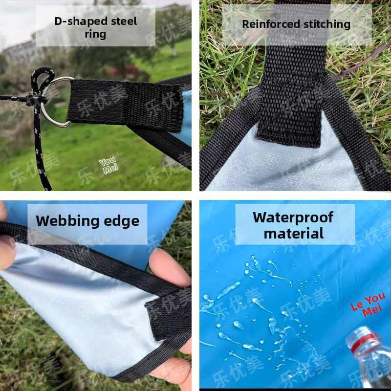 Beautiful Music trojuholníkový vonkajší tieniaci plášť z polyesteru, vodeodolnosť 1000-2000 mm