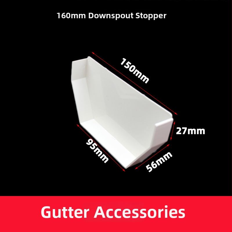 PVC drenážny žľab pre dažďovú vodu (Model 160, Hrúbka steny 2, Značka yf, Materiál PVC)