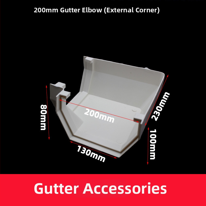 PVC drenážny žľab pre dažďovú vodu (Model 160, Hrúbka steny 2, Značka yf, Materiál PVC)