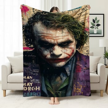 Cuvertură flanelă cu temă clovn — poliester ușor sub 300 g, personalizabilă cu poze, potrivită pentru toate anotimpurile