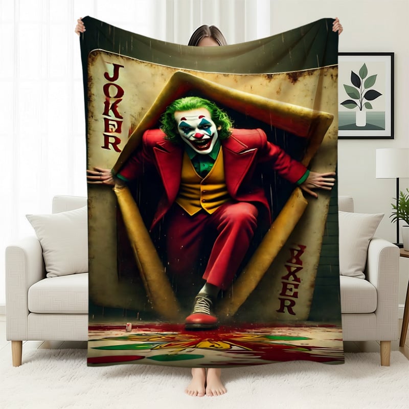 Cuvertură flanelă cu temă clovn — poliester ușor sub 300 g, personalizabilă cu poze, potrivită pentru toate anotimpurile