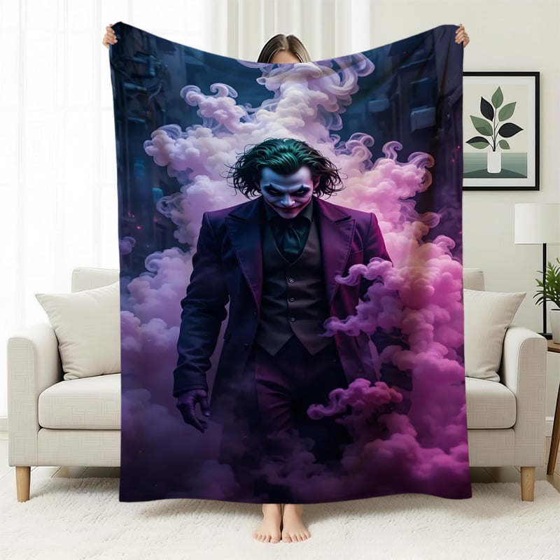 Cuvertură flanelă cu temă clovn — poliester ușor sub 300 g, personalizabilă cu poze, potrivită pentru toate anotimpurile