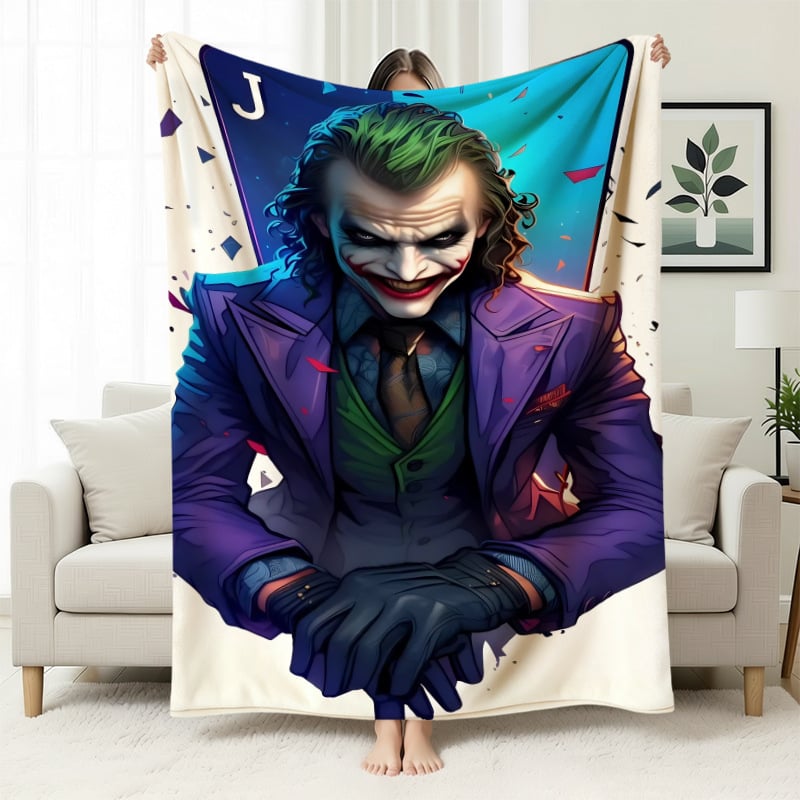 Cuvertură flanelă cu temă clovn — poliester ușor sub 300 g, personalizabilă cu poze, potrivită pentru toate anotimpurile