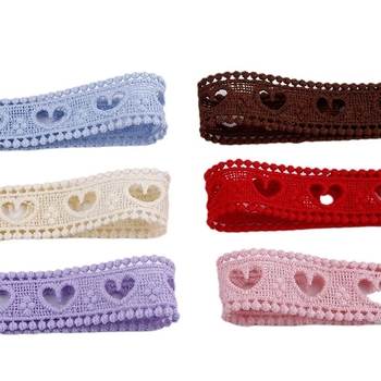 Xinya Szív alakú kötött szalag hajdísz, DIY kézműves, hajhoz és ruházathoz