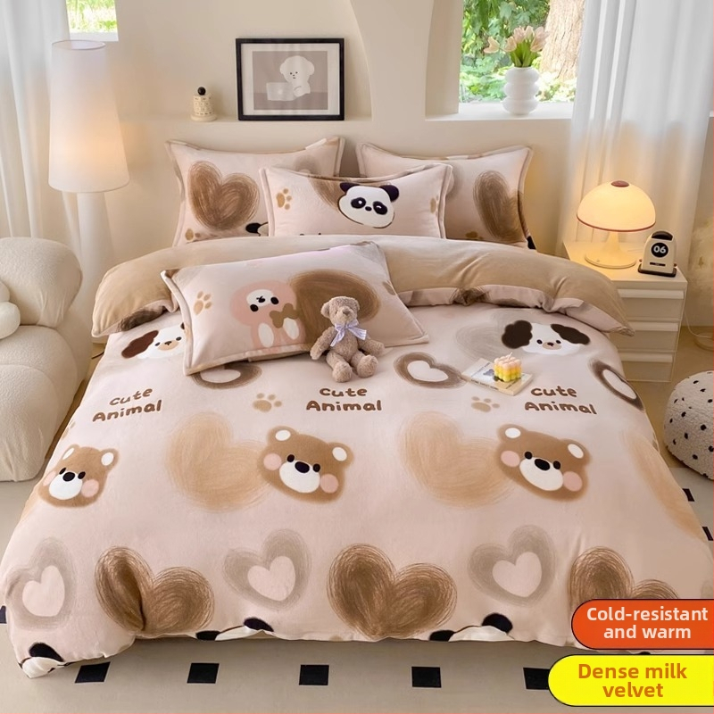 Povlak na paplón zo mliečneho velúru, dvojstranné podšitie, zimná chlpatá textúra, vzor: prúžky, geometrický, kreslený; tkanie: česanie; potlač a farbenie; povlak na paplón