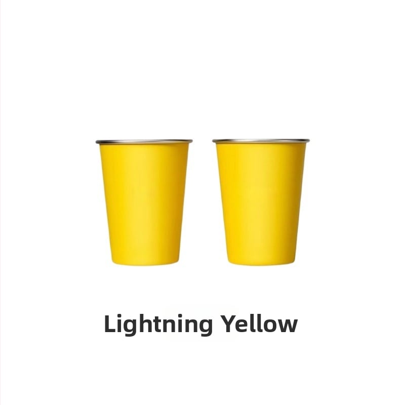 Къмпинг чаша за кафе от 304 неръждаема стомана, еднослойна, преносима • модел A300-350 • тегло 58 г • за 1 човек