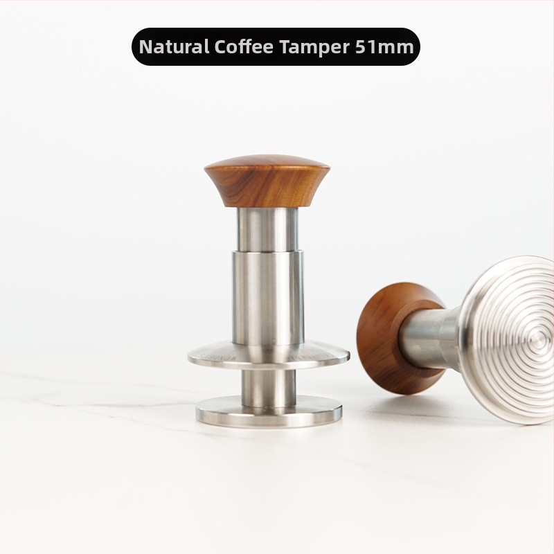 Tamper za espresso strojeve s mehanizmom konstantne sile odziva, od aluminija i nehrđajućeg čelika, 250 g, za kućnu i kafić upotrebu