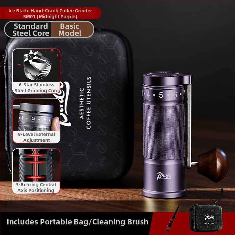 Bincoo Χειροκίνητος Αλεστήρας Καφέ από Ανοξείδωτο Ατσάλι με Εξωτερική Ρύθμιση – 500 g