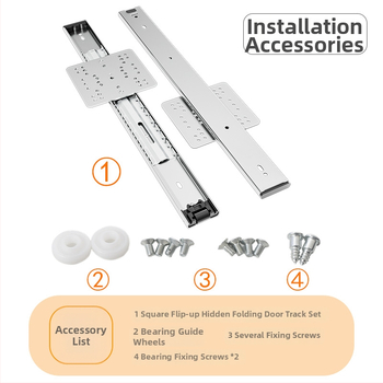 Šina za rotirajuća vrata s preklopnim mehanizmom — univerzalna primjena, materijal: hladno valjani čelik, marka Shock, moderan jednostavan stil