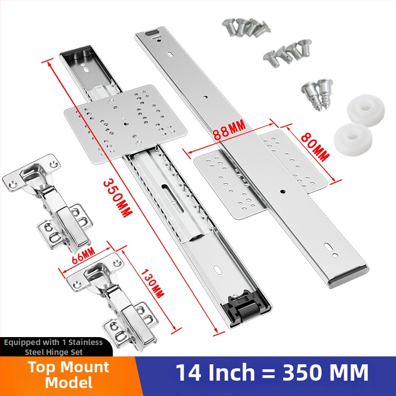 Šina za rotirajuća vrata s preklopnim mehanizmom — univerzalna primjena, materijal: hladno valjani čelik, marka Shock, moderan jednostavan stil