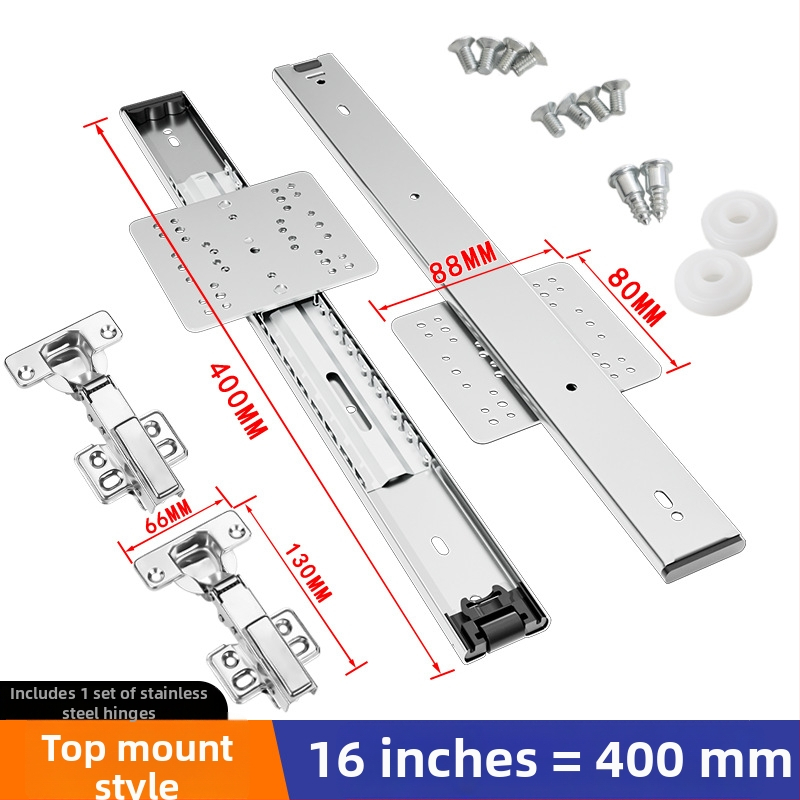 Šina za rotirajuća vrata s preklopnim mehanizmom — univerzalna primjena, materijal: hladno valjani čelik, marka Shock, moderan jednostavan stil