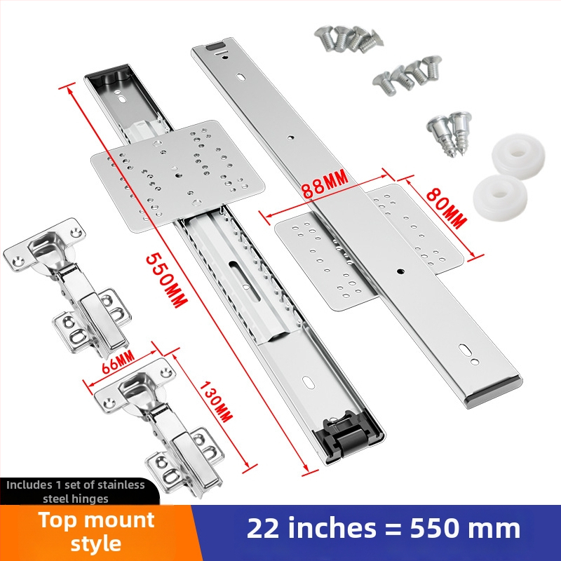 Šina za rotirajuća vrata s preklopnim mehanizmom — univerzalna primjena, materijal: hladno valjani čelik, marka Shock, moderan jednostavan stil