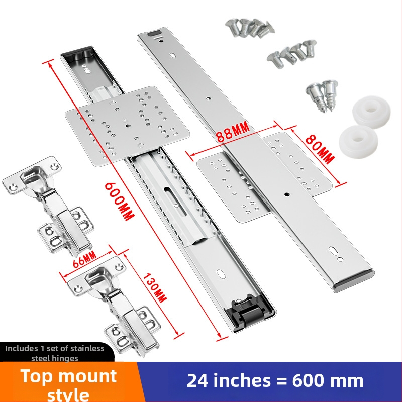 Šina za rotirajuća vrata s preklopnim mehanizmom — univerzalna primjena, materijal: hladno valjani čelik, marka Shock, moderan jednostavan stil