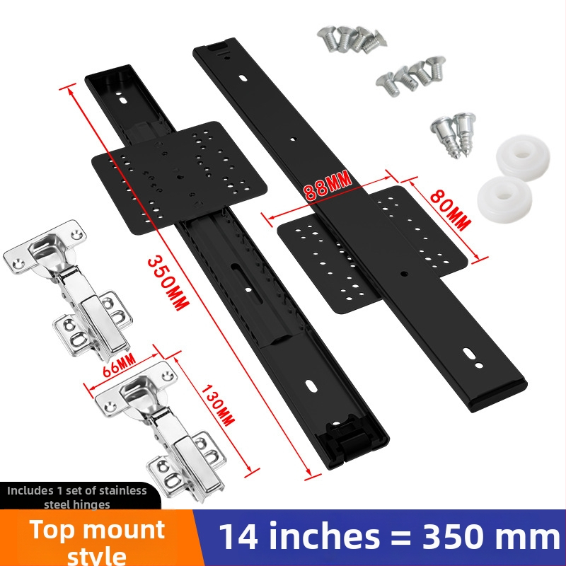 Šina za rotirajuća vrata s preklopnim mehanizmom — univerzalna primjena, materijal: hladno valjani čelik, marka Shock, moderan jednostavan stil