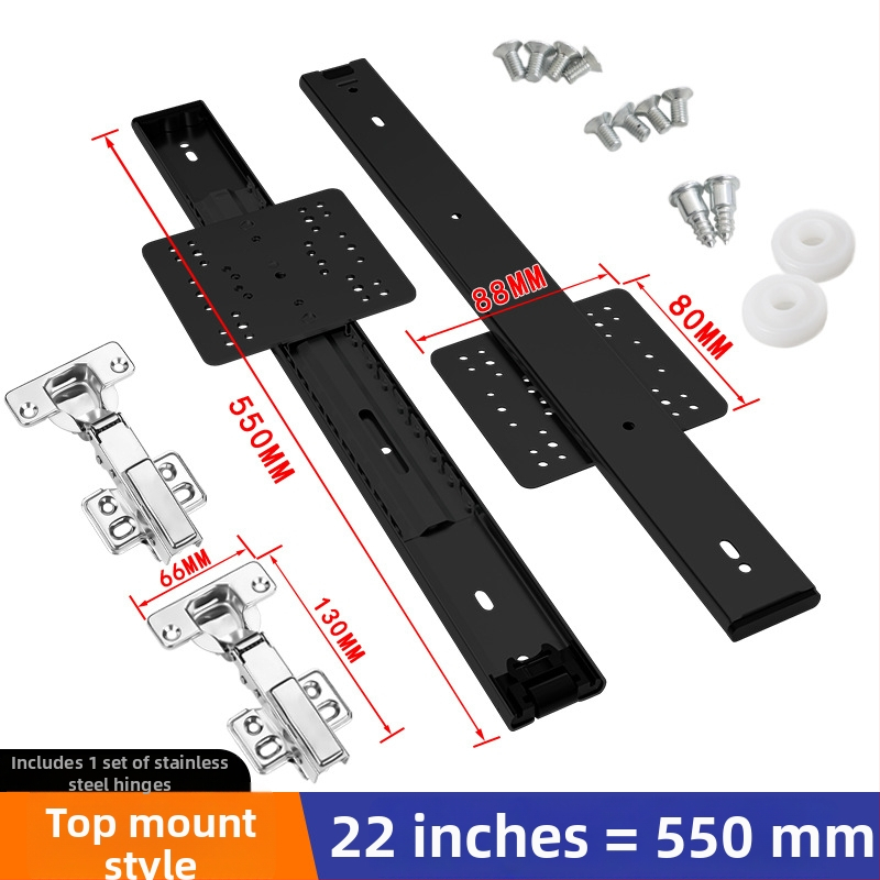 Šina za rotirajuća vrata s preklopnim mehanizmom — univerzalna primjena, materijal: hladno valjani čelik, marka Shock, moderan jednostavan stil