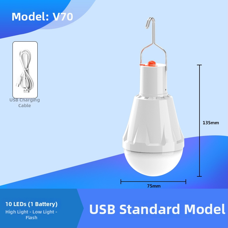 Lampă LED pentru camping, alimentare solară, baterie Li-ion încorporată, 3V, 10W, telecomandă