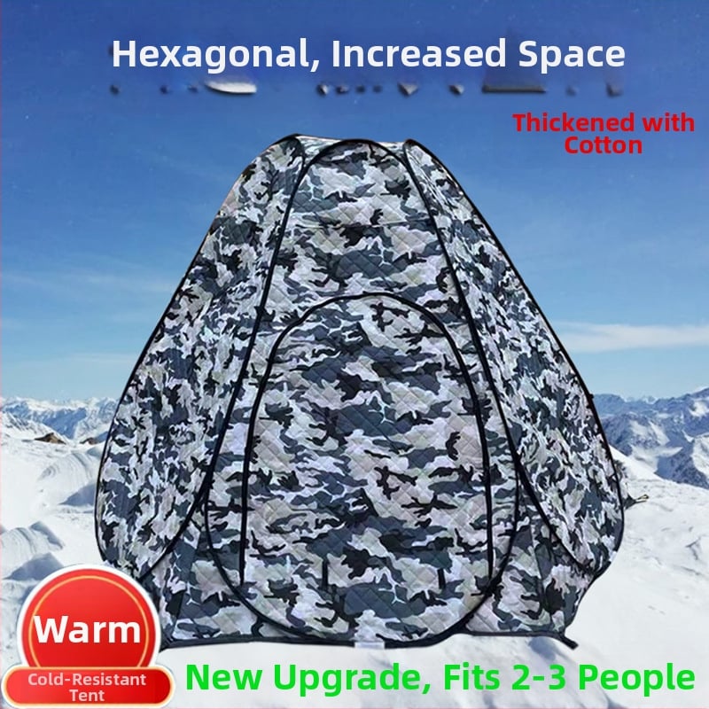 Зимна палатка за ледено риболов със автоматично разпъване, пирамидална едностепенна конструкция, тегло 4,7 кг, пръти от фибростъкло, Oxford плат вътрешен и външен