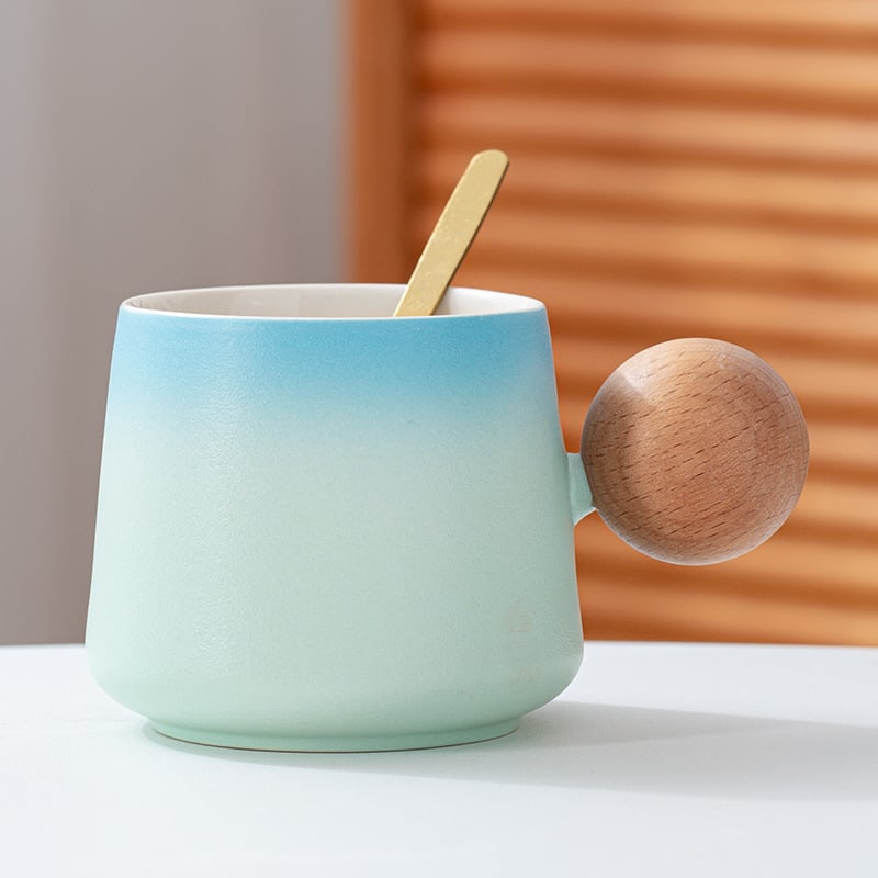 Set de cești de cafea din ceramică, stil Nordic, model solid, imprimare a siglei, ambalaj în cutie de carton