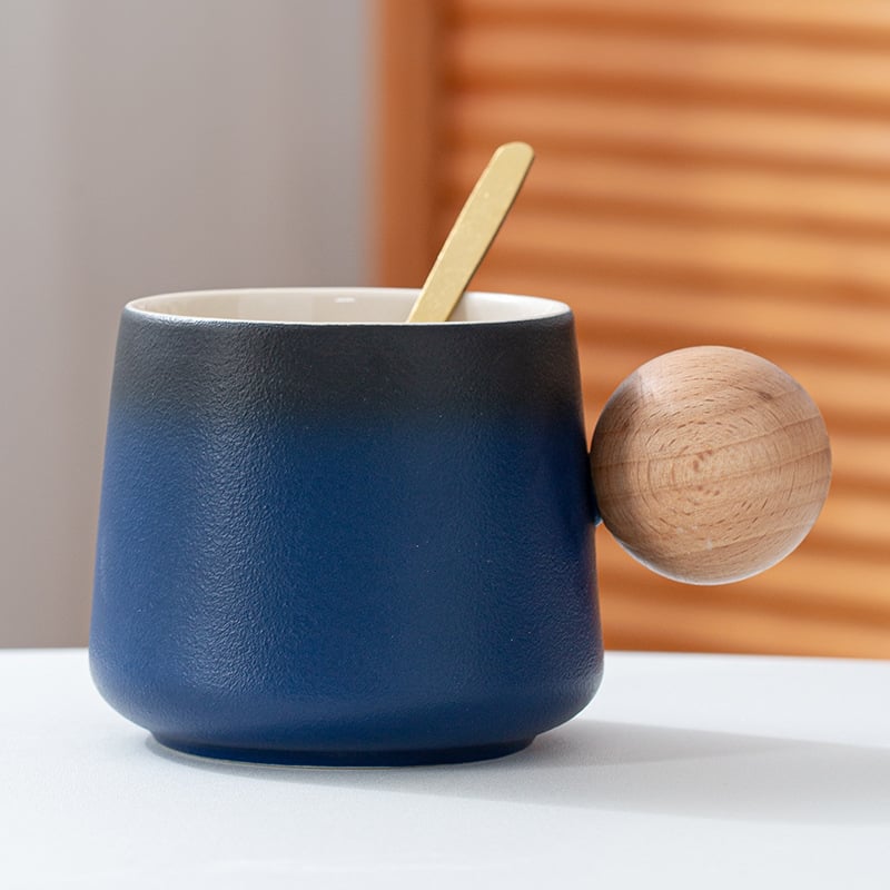 Set de cești de cafea din ceramică, stil Nordic, model solid, imprimare a siglei, ambalaj în cutie de carton