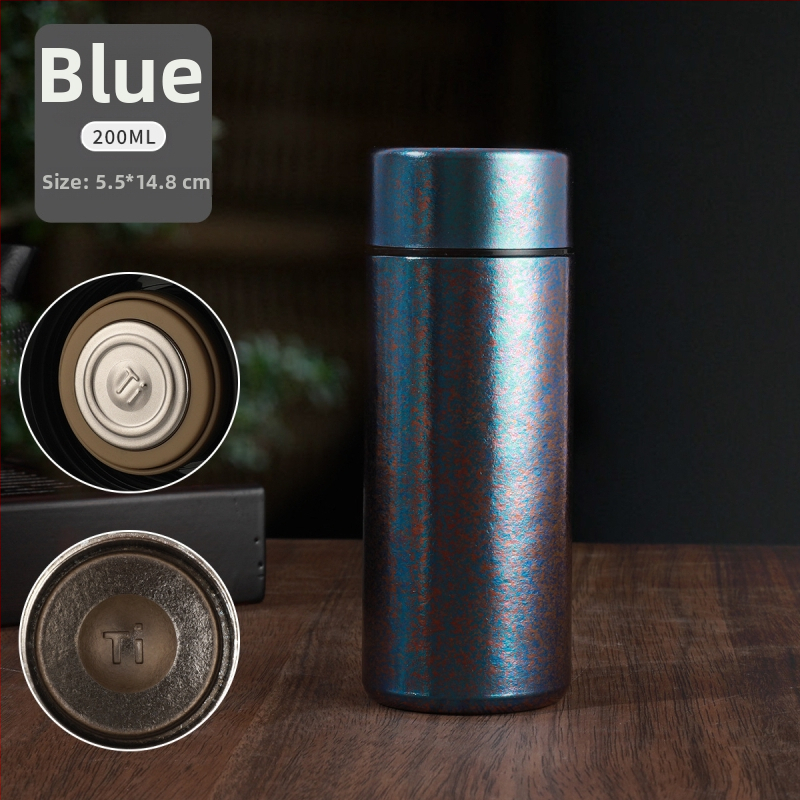 Mini vakuumski izolirani šalica, prijenosna, unutarnji 304, vanjski 201 nehrđajući čelik, 6–12 sati izolacije, odvajanje čaja i vode, prilagodba laser graviranjem, sitotisak ili 3D ispis