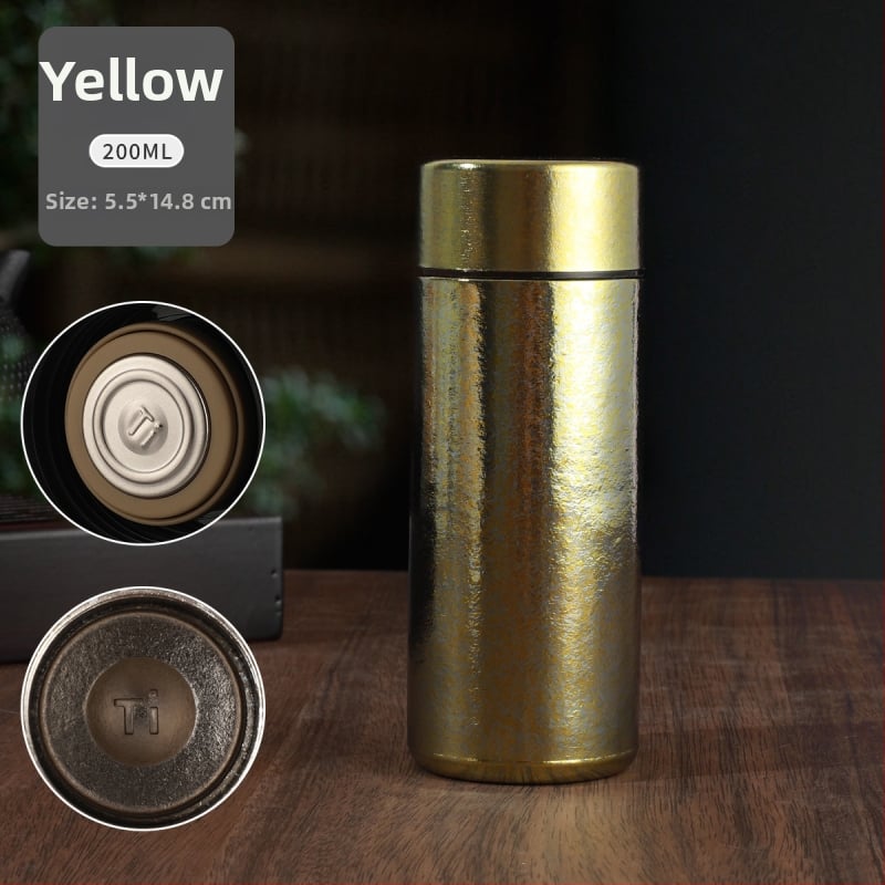 Mini vakuumski izolirani šalica, prijenosna, unutarnji 304, vanjski 201 nehrđajući čelik, 6–12 sati izolacije, odvajanje čaja i vode, prilagodba laser graviranjem, sitotisak ili 3D ispis