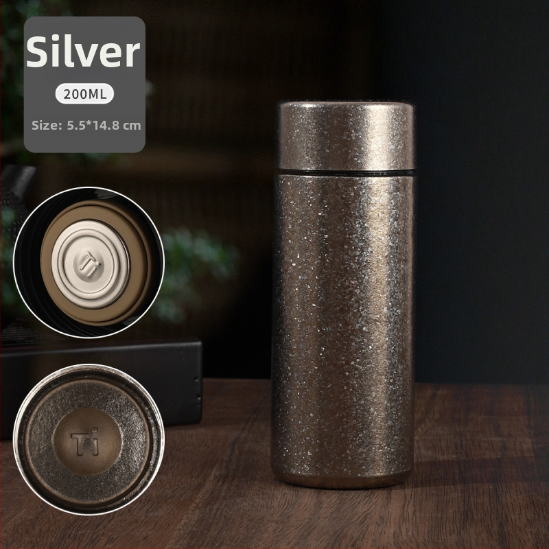 Mini vakuumski izolirani šalica, prijenosna, unutarnji 304, vanjski 201 nehrđajući čelik, 6–12 sati izolacije, odvajanje čaja i vode, prilagodba laser graviranjem, sitotisak ili 3D ispis