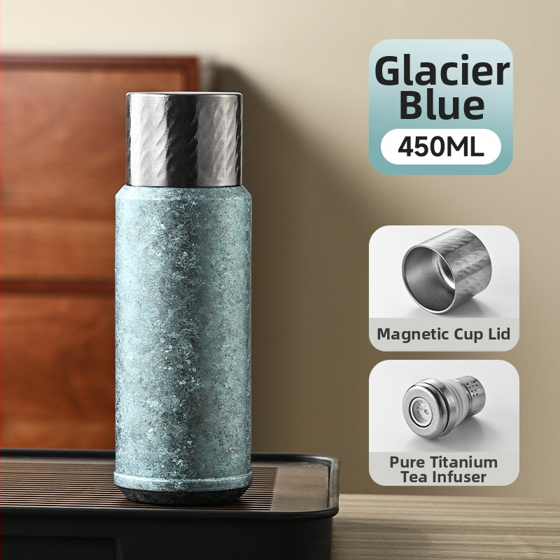 Mini vakuumski izolirani šalica, prijenosna, unutarnji 304, vanjski 201 nehrđajući čelik, 6–12 sati izolacije, odvajanje čaja i vode, prilagodba laser graviranjem, sitotisak ili 3D ispis