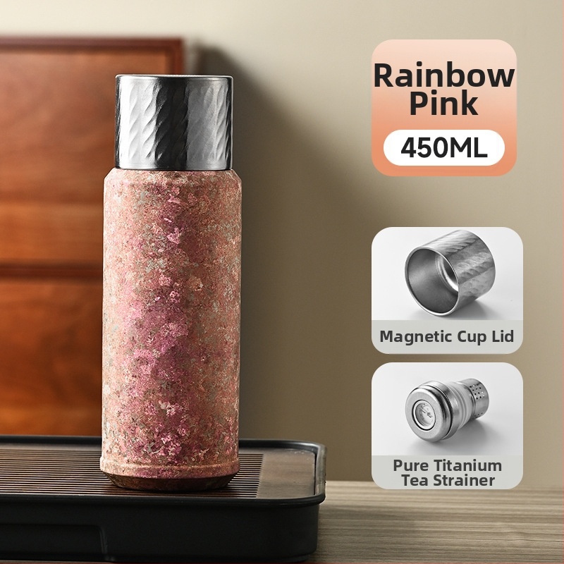 Mini vakuumski izolirani šalica, prijenosna, unutarnji 304, vanjski 201 nehrđajući čelik, 6–12 sati izolacije, odvajanje čaja i vode, prilagodba laser graviranjem, sitotisak ili 3D ispis