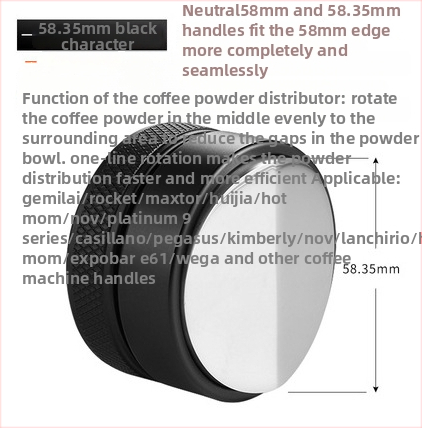 Tamper za espresso od nehrđajućeg čelika, podesiva drška, 500 g težine, za aparate za kavu, ured, dom i kafić