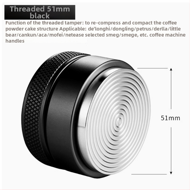 Tamper za espresso od nehrđajućeg čelika, podesiva drška, 500 g težine, za aparate za kavu, ured, dom i kafić