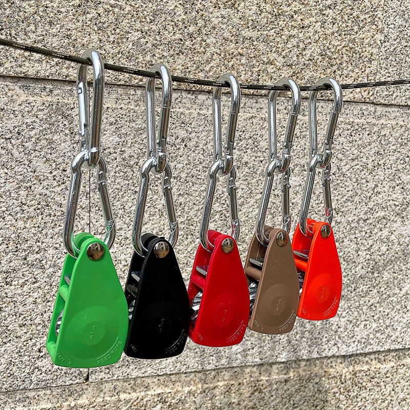 Τροχός σφιξίματος σκοινιού σκηνής – συμβατός με 4,5–6,3 mm, εξωτερικό ABS, εσωτερικός ψευδάργυρος