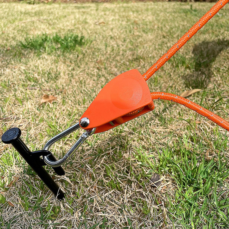 Τροχός σφιξίματος σκοινιού σκηνής – συμβατός με 4,5–6,3 mm, εξωτερικό ABS, εσωτερικός ψευδάργυρος