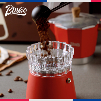 BinCoo Unealtă pentru Praf de Moka Pot cu Țesătură — Plastic ABS, Design Modern Minimalist, Accesoriu de Umplere Praf