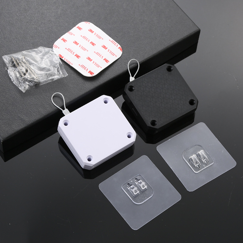 Închizător de uși, fără găuri, simplu, ușor, corp ABS, Închizător simplu de uși, mecanism pentru uși și ferestre