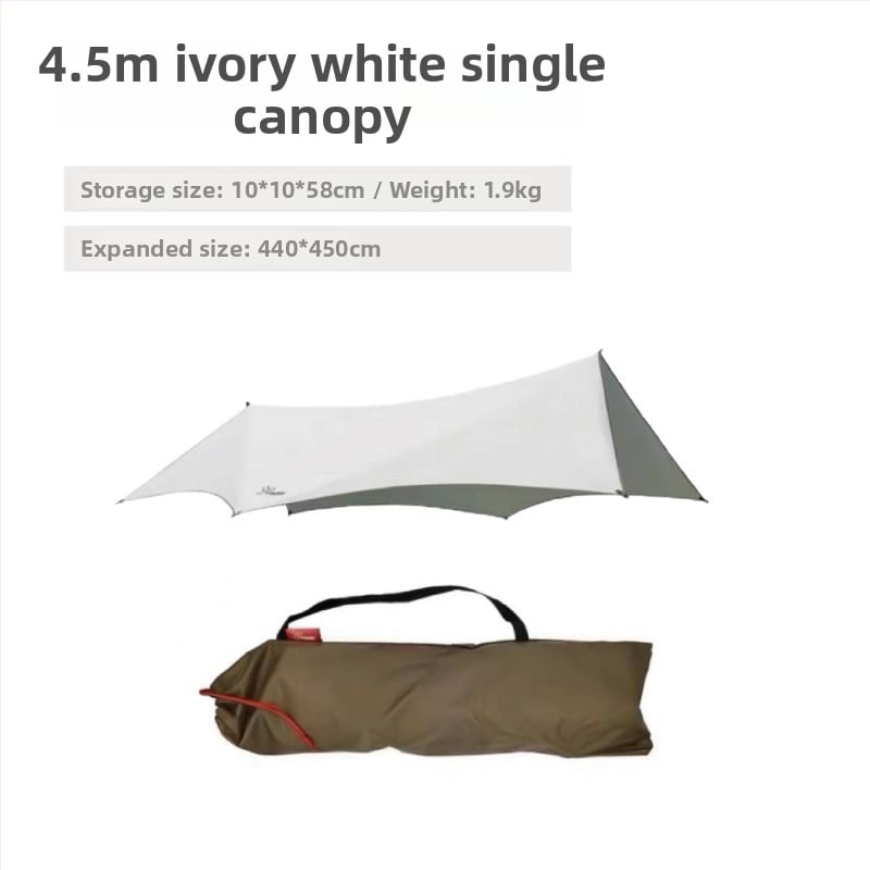 Kültéri kempingre alkalmas árnyékoló sátor pillangó alakú, Oxford szövet, 3000 mm vízállóság, kézi összeszerelés, vas váz