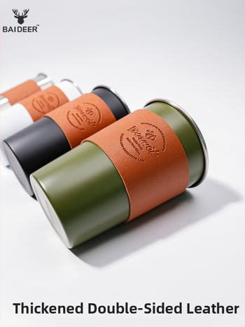 Кемпинг комплект чаши за кафе от неръждаема стомана 304, портативен и ултралек, тегло 110 г, за 3–5 души, модел BL0070-B