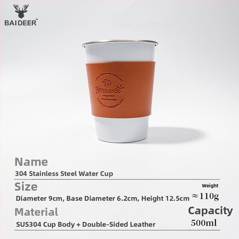 Кемпинг комплект чаши за кафе от неръждаема стомана 304, портативен и ултралек, тегло 110 г, за 3–5 души, модел BL0070-B