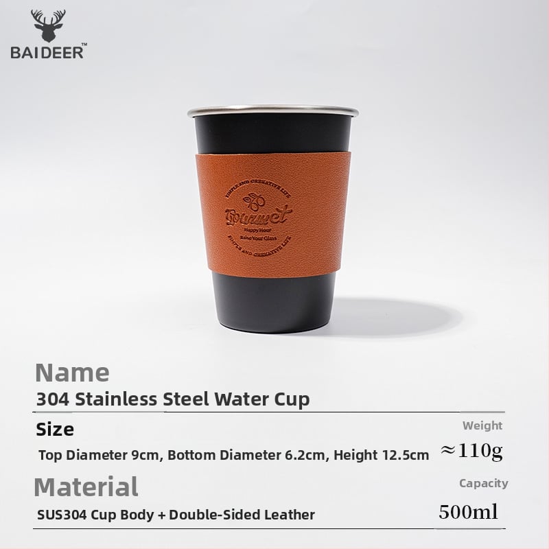 Кемпинг комплект чаши за кафе от неръждаема стомана 304, портативен и ултралек, тегло 110 г, за 3–5 души, модел BL0070-B