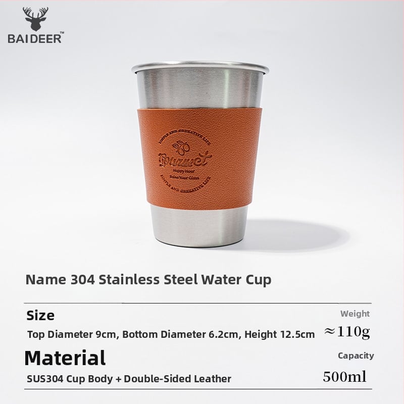 Кемпинг комплект чаши за кафе от неръждаема стомана 304, портативен и ултралек, тегло 110 г, за 3–5 души, модел BL0070-B