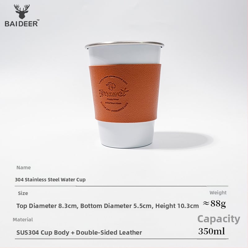 Кемпинг комплект чаши за кафе от неръждаема стомана 304, портативен и ултралек, тегло 110 г, за 3–5 души, модел BL0070-B