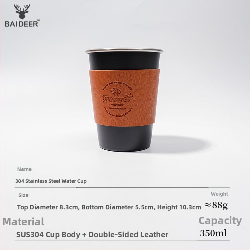 Кемпинг комплект чаши за кафе от неръждаема стомана 304, портативен и ултралек, тегло 110 г, за 3–5 души, модел BL0070-B