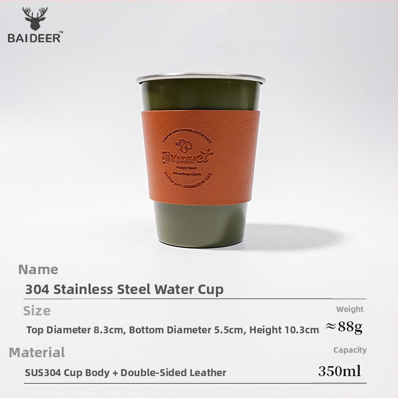 Кемпинг комплект чаши за кафе от неръждаема стомана 304, портативен и ултралек, тегло 110 г, за 3–5 души, модел BL0070-B