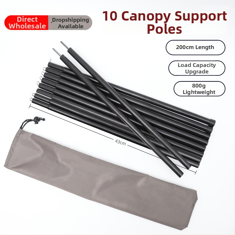 Sada nosných tyčí na stan/baldachýn, 5-členné vysoké tyče, 10-členné tyče, z kovu, hmotnosť 900 g, DAWN TRIP/Liver