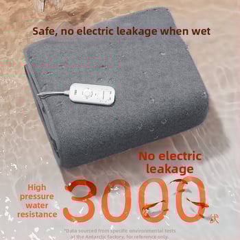 Pătură electrică Antarctic, stil Nordic, material nețesut, alimentare AC, greutate 1500 g
