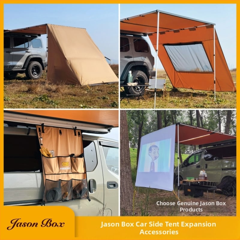Autó oldala kemping menedéke – Oxford anyag, 3000 mm vízállóság, alumíniumötvözet váz, négyszögletes forma (Márka: Jasonbox/Jason Outdoor)