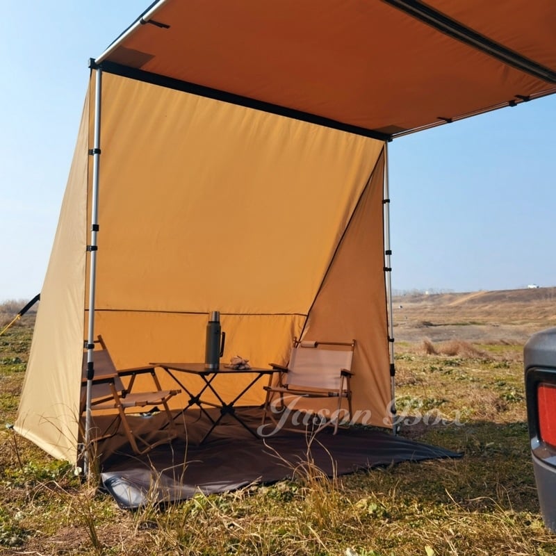 Autó oldala kemping menedéke – Oxford anyag, 3000 mm vízállóság, alumíniumötvözet váz, négyszögletes forma (Márka: Jasonbox/Jason Outdoor)