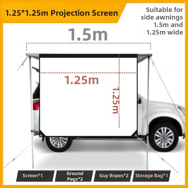 Autó oldala kemping menedéke – Oxford anyag, 3000 mm vízállóság, alumíniumötvözet váz, négyszögletes forma (Márka: Jasonbox/Jason Outdoor)