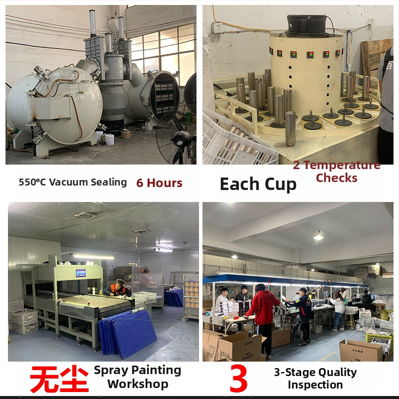 Termos šalice s prikazom temperature, unutarnji spremnik od 304 nehrđajućeg čelika, vanjski sloj od 201 nehrđajućeg čelika, izolacija 12–24 h, mjerenje temperature