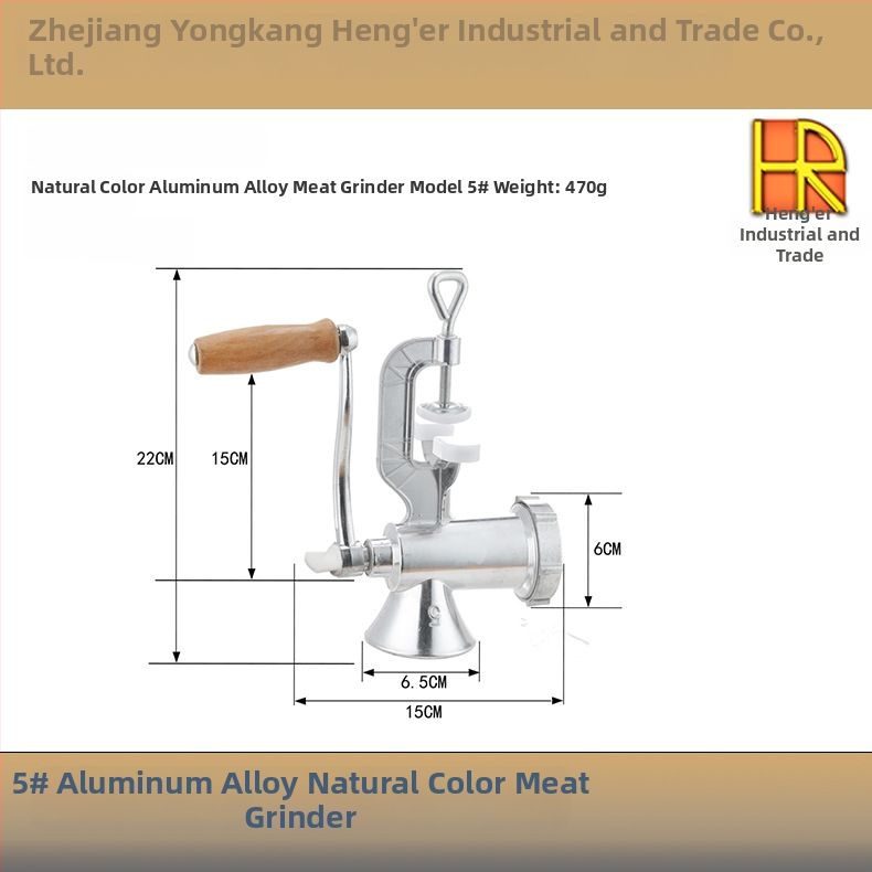 Ručni mesni mlinac od aluminijske legure i punjač kobasica